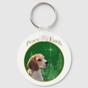 Beagle Peace Key Ring