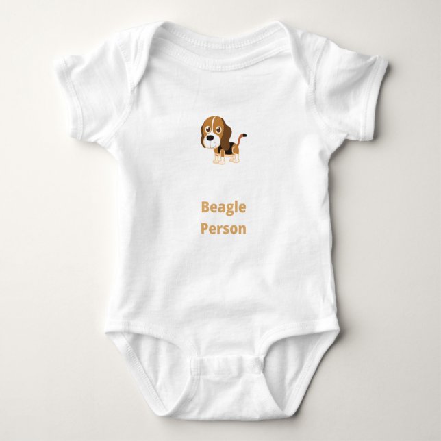 Beagle Person - Beagle Baby Bodysuit (Front)