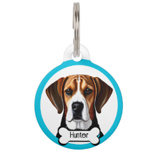Beagle Personalise Pet ID Tag