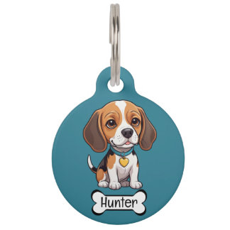Beagle Personalise Pet ID Tag