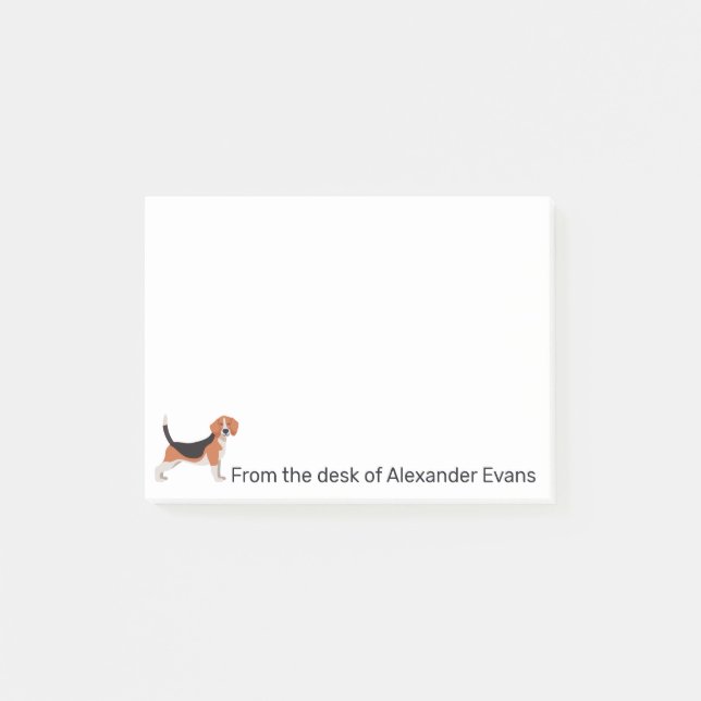 Beagle Personalise Post-it Notes (Front)