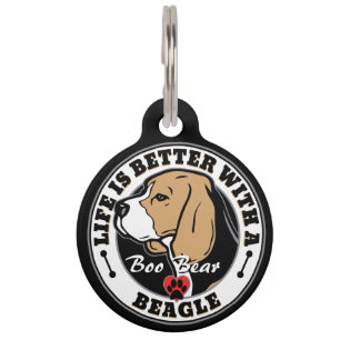Beagle - Personalised Life Is Better With A Beagle Pet Tag