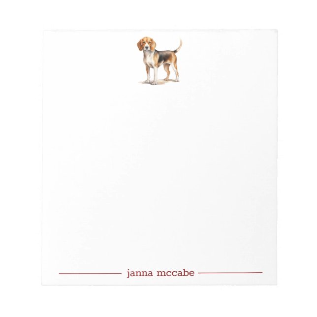 Beagle Personalised Notepad (Front)