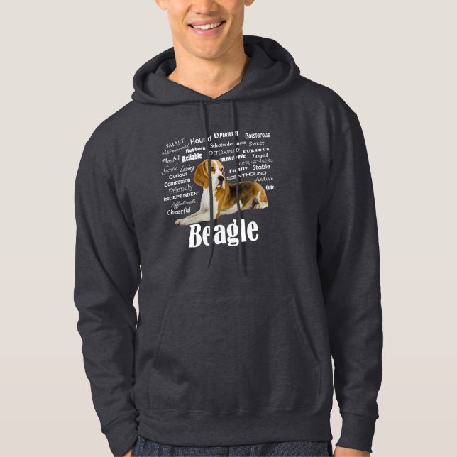 Beagle Personality Traits Dog Lover Hoodie (Front)
