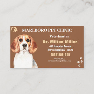 Beagle Pet Clinic Business Cards