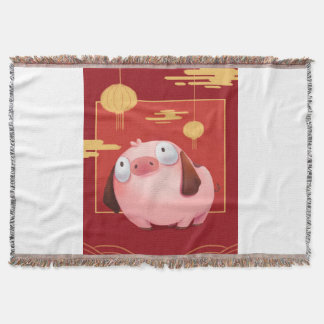 Beagle Pig_Pig Lover Throw Blanket