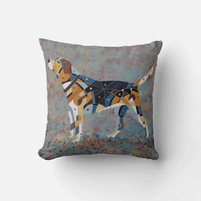 Beagle Pillow - Contemporary Dog 3 (Front)
