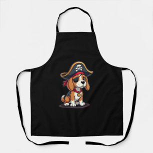 Beagle Pirate Costume Jolly Roger Flag Skull Cross Apron