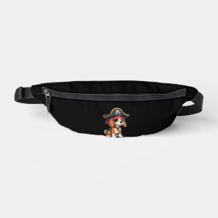 Beagle Pirate Costume Jolly Roger Flag Skull Cross Bum Bags