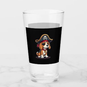 Beagle Pirate Costume Jolly Roger Flag Skull Cross Glass