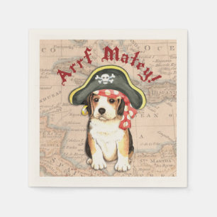 Beagle Pirate Napkin
