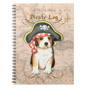Beagle Pirate Spiral Notebook