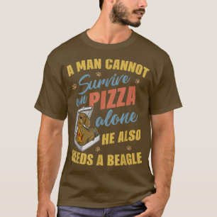 Beagle Pizza Walk Dog Owner Lover Puppy159  T-Shirt