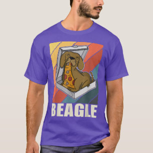 Beagle Pizza Walk Dog Owner Lover Puppy165  T-Shirt
