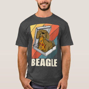 Beagle Pizza Walk Dog Owner Lover Puppy96 T-Shirt