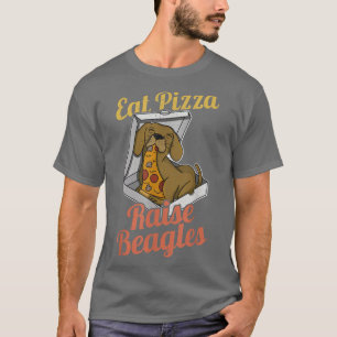 Beagle Pizza Walk Dog Owner Lover Puppy 160  T-Shirt