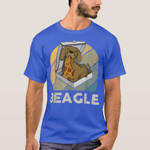 Beagle Pizza Walk Dog Owner Lover Puppy 93 T-Shirt