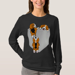Beagle Pocket Graphic Dog T-Shirt