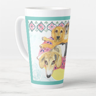 Beagle Pool Party Latte Mug