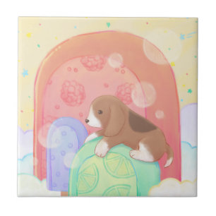 Beagle & Popsicles Tile