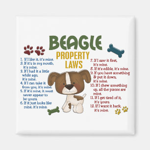 Beagle Property Laws 4 Magnet