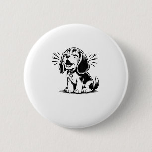 Beagle puppy adorable, family Animal lover 6 Cm Round Badge