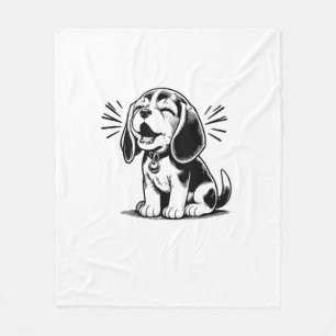 Beagle puppy adorable, family Animal lover  Fleece Blanket