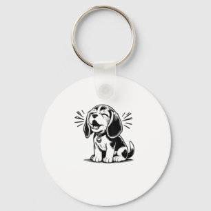 Beagle puppy adorable, family Animal lover Key Ring