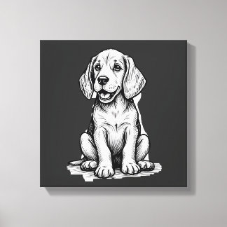 Beagle puppy adorable, family Animal lover Tank To Canvas Print