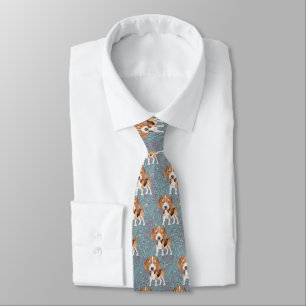 Beagle Puppy Cartoon Tie