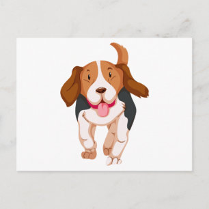 Beagle Puppy Dog Hello Thank you Love  Miss You Postcard