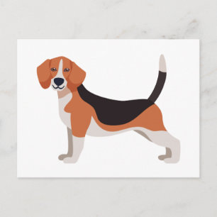 Beagle Puppy Dog Hello Thank you Love  Miss You Postcard