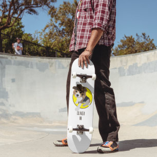BEAGLE PUPPY DOG IN COWBOY HAT CARTOON IMAGE NAME SKATEBOARD