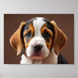 Beagle Puppy Poster