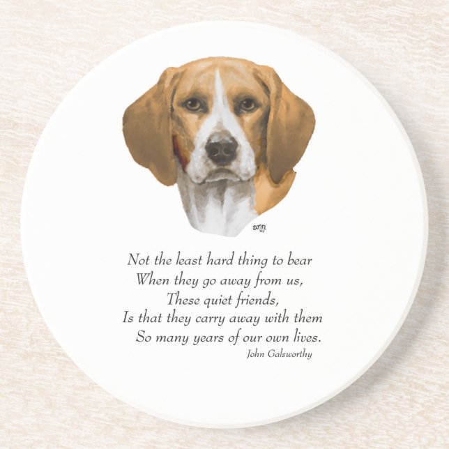 Beagle Rainbow Bridge Coaster (Front)