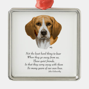 Beagle Rainbow Bridge Metal Tree Decoration