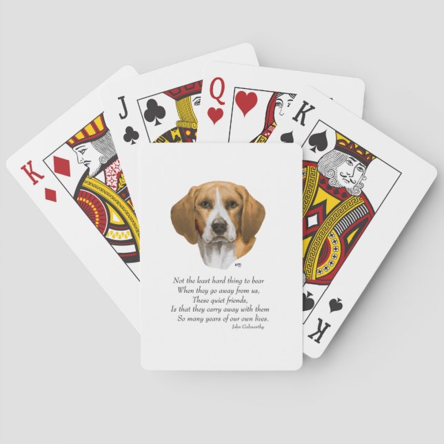 Beagle Rainbow Bridge Playing Cards (Back)