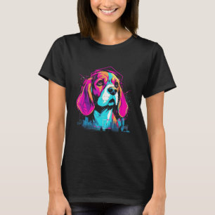 Beagle Rainbow Retro Design T-Shirt