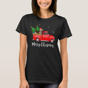 Beagle Red Truck Christmas Tree Xmas Dog T-Shirt