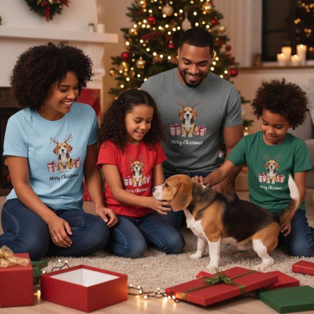 Beagle Reindeer T-Shirt (Creator Uploaded)