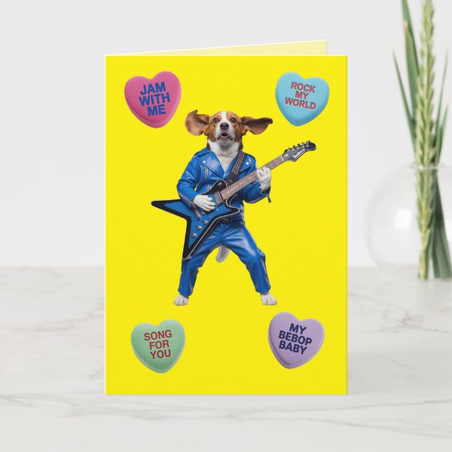 Beagle Rocker Valentine Card (Front)