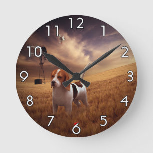 Beagle Round Clock