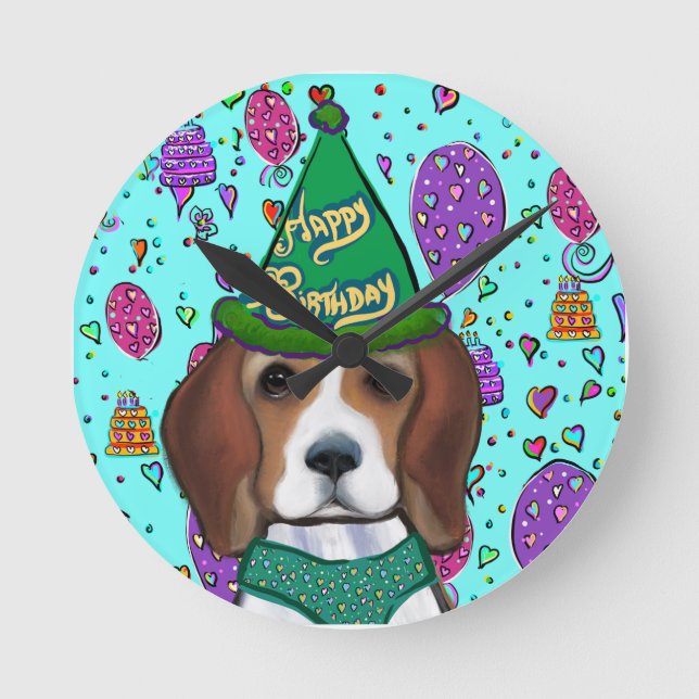 BEAGLE  ROUND CLOCK (Front)