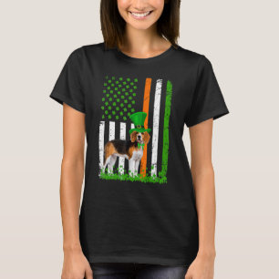 Beagle Saint Patrick's Day Dogs Lover American Fla T-Shirt