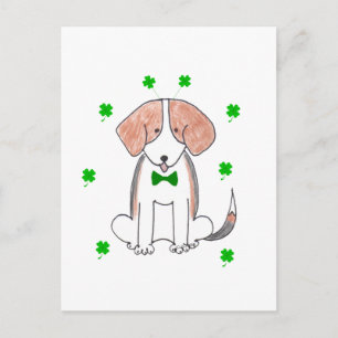 Beagle Saint Patricks Day Postcard