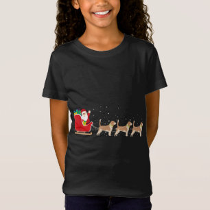 Beagle Santa Christmas Sleigh - Funny Beagle Dog X T-Shirt