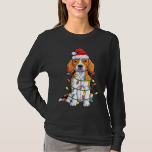 Beagle Santa Christmas Tree Lights Xmas  Boys Kids T-Shirt