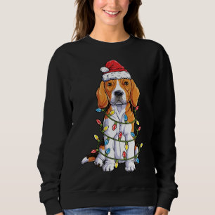 Beagle Santa Christmas Tree Lights Xmas Gifts Boys Sweatshirt