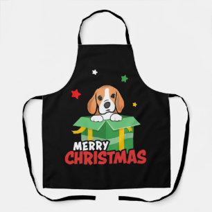 Beagle Santa Dog Lovers Merry Christmas Xmas Apron