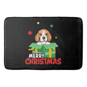 Beagle Santa Dog Lovers Merry Christmas Xmas Bath Mat